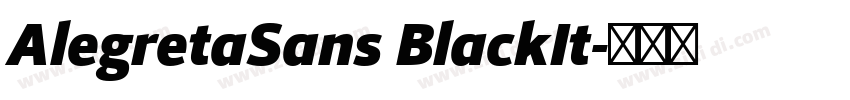 AlegretaSans BlackIt字体转换